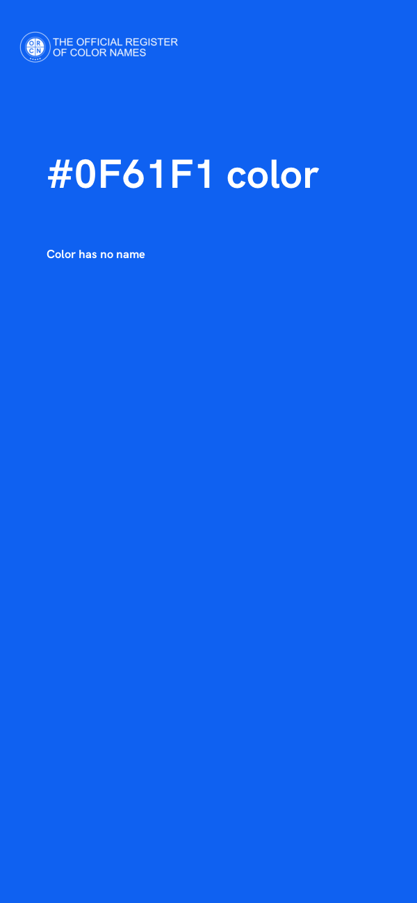 #0F61F1 color image