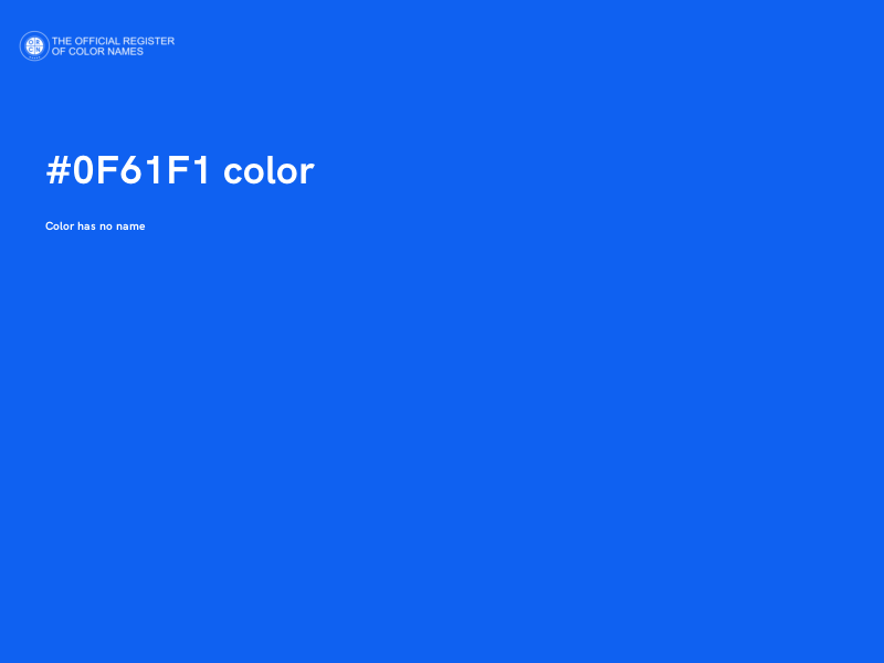 #0F61F1 color image