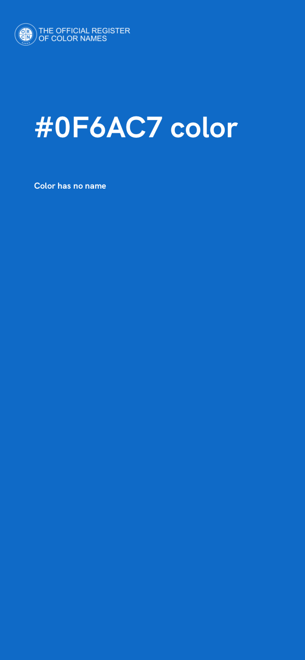 #0F6AC7 color image