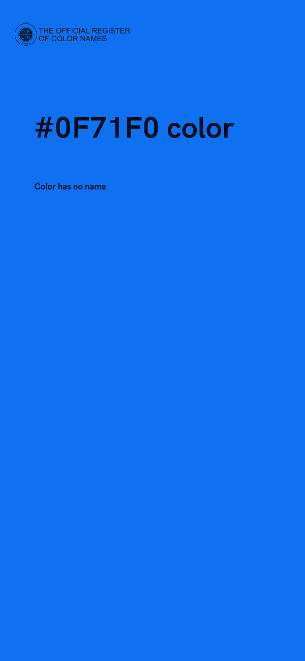 #0F71F0 color image