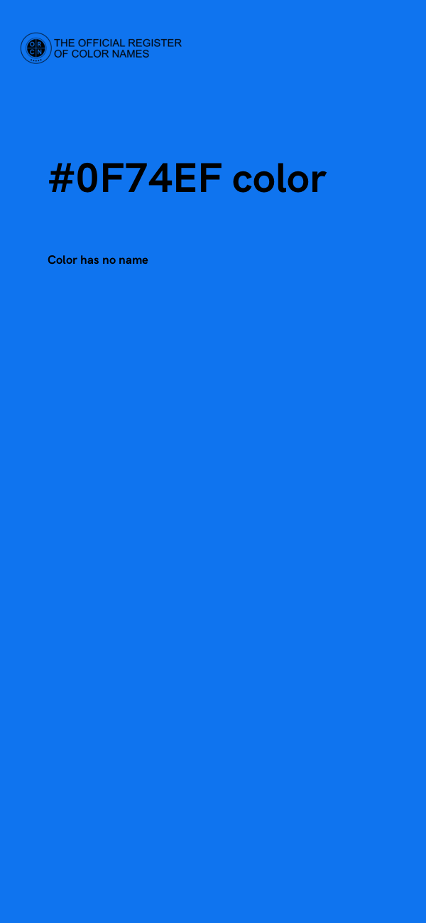 #0F74EF color image