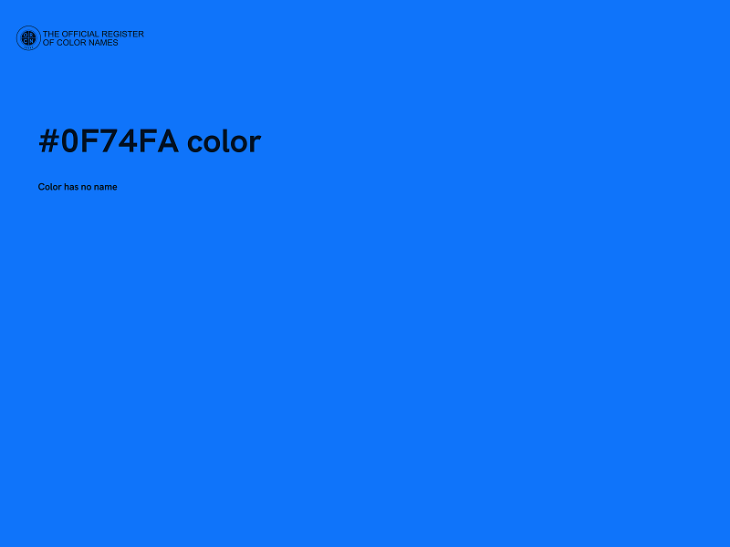 #0F74FA color image