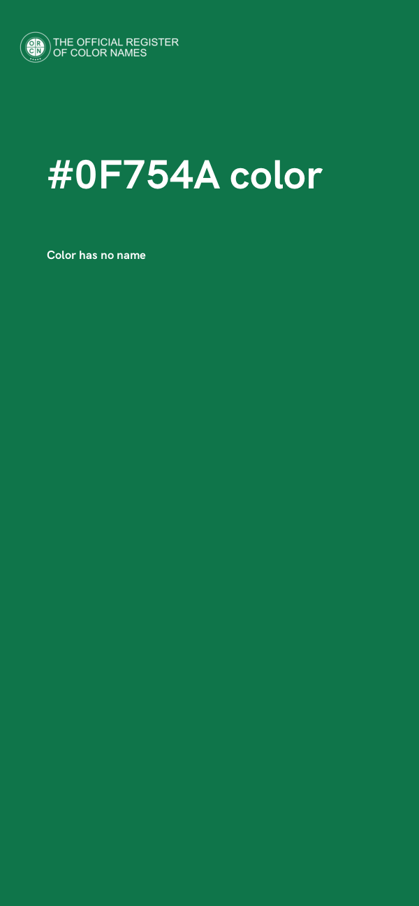 #0F754A color image