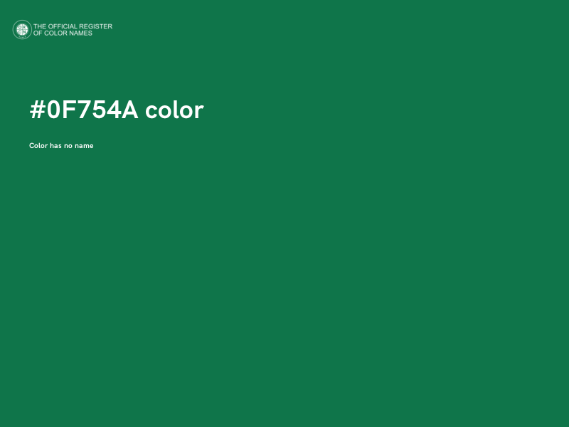 #0F754A color image
