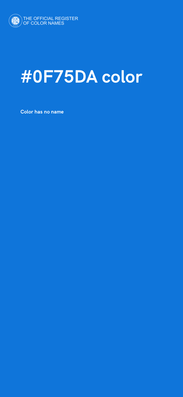 #0F75DA color image