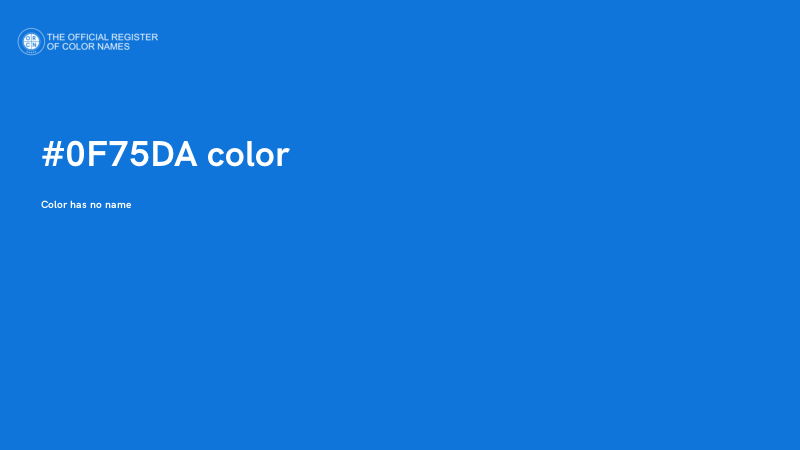 #0F75DA color image