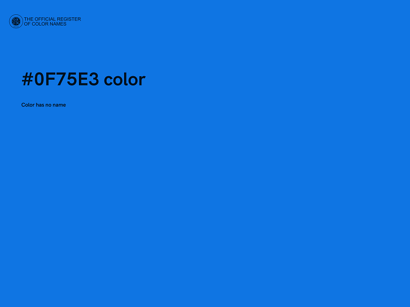 #0F75E3 color image