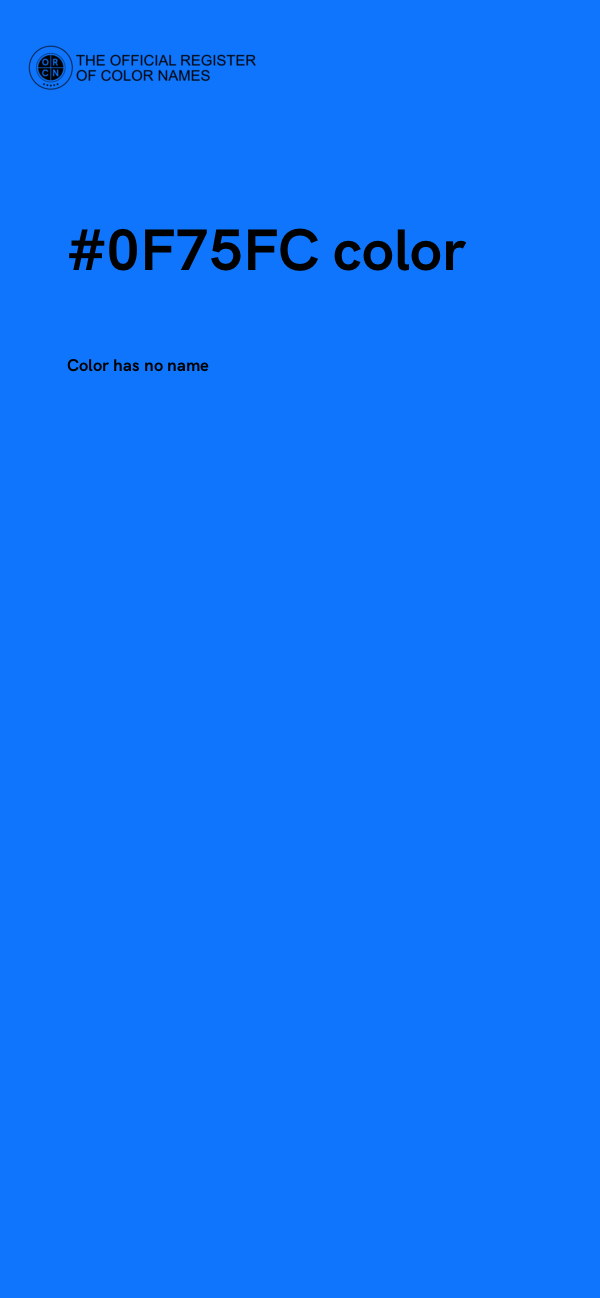 #0F75FC color image