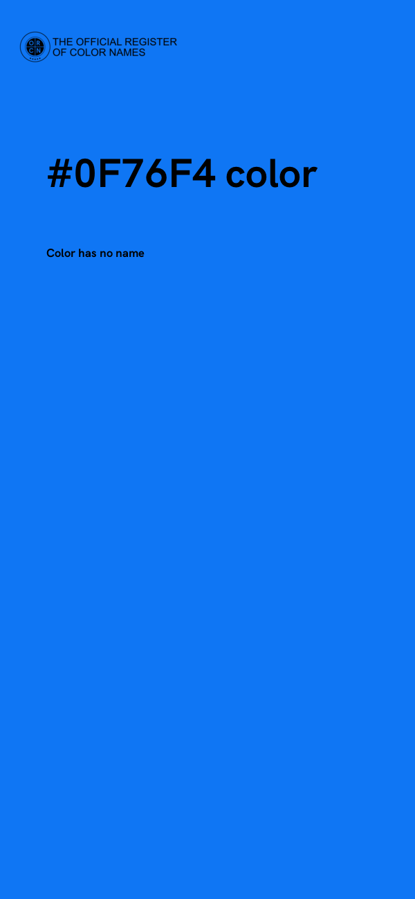 #0F76F4 color image