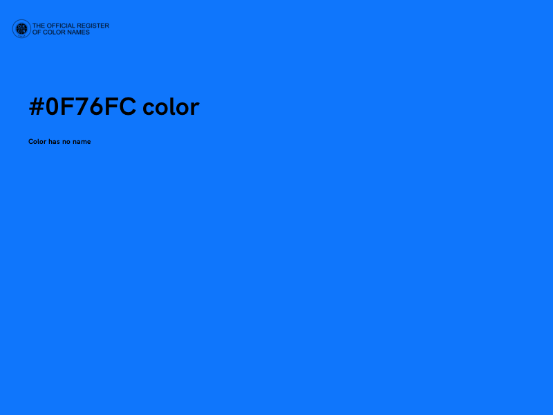 #0F76FC color image