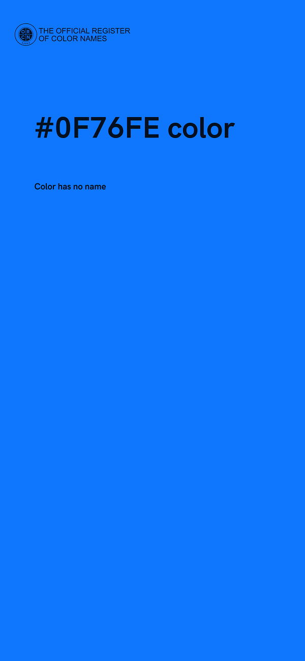 #0F76FE color image