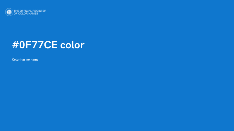 #0F77CE color image
