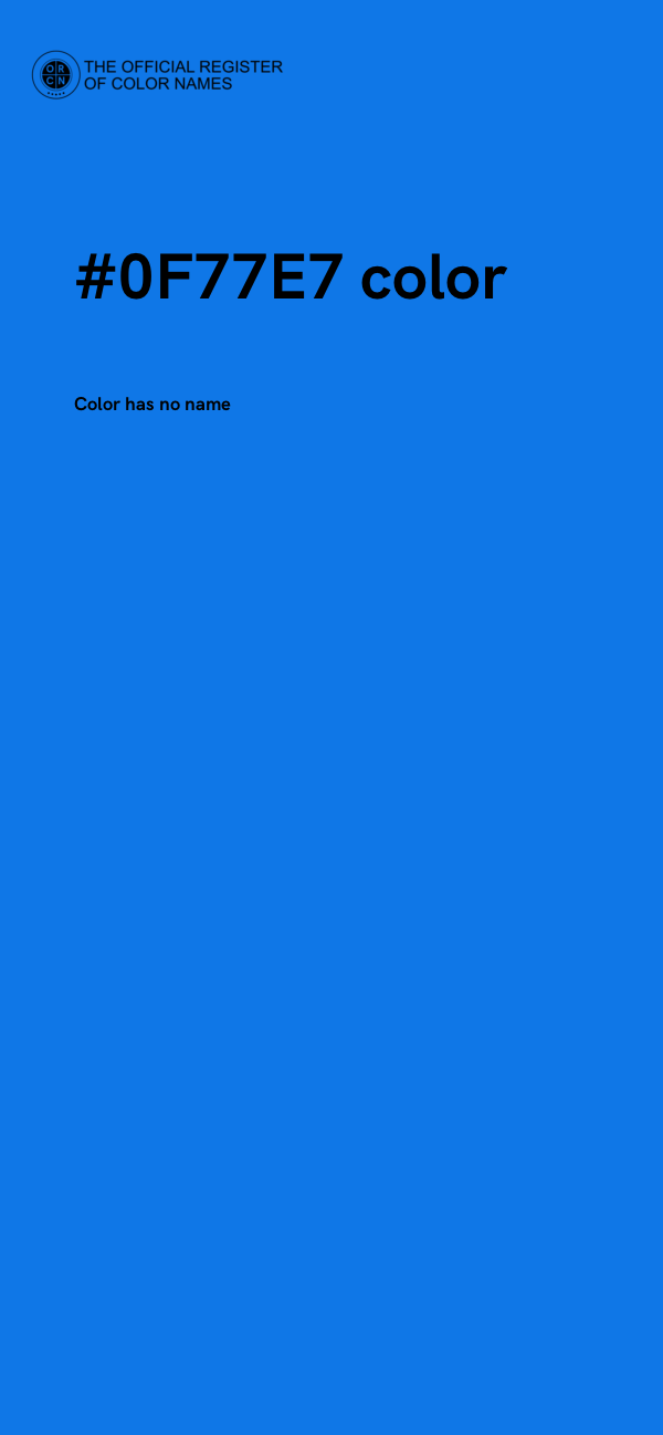 #0F77E7 color image