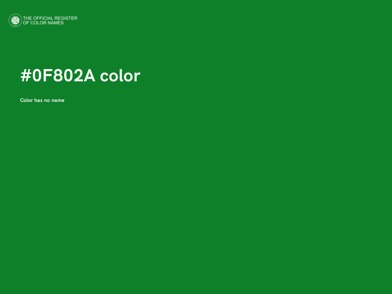 #0F802A color image