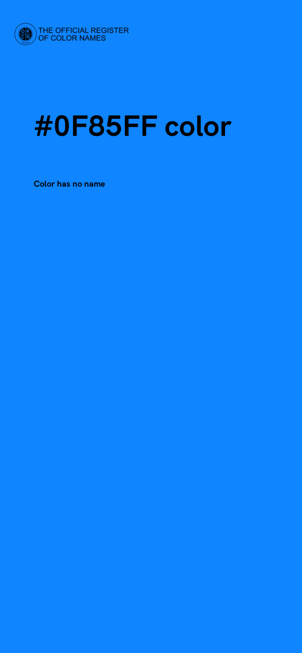 #0F85FF color image