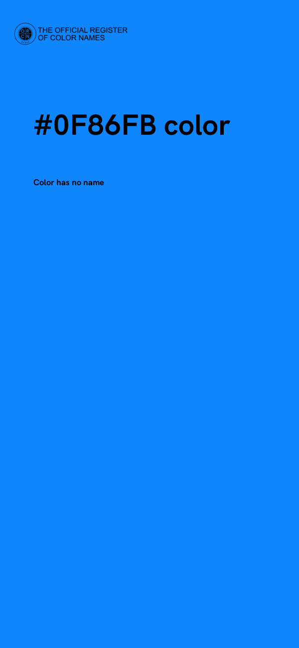 #0F86FB color image