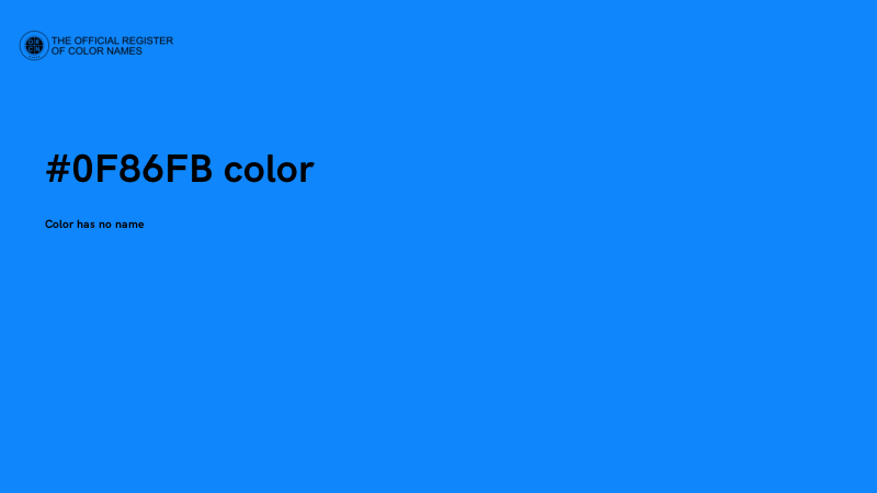 #0F86FB color image