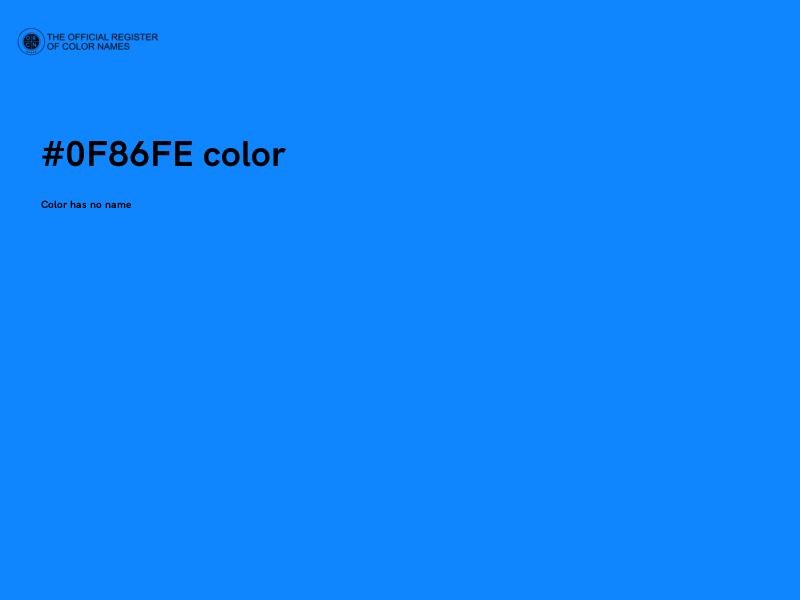 #0F86FE color image