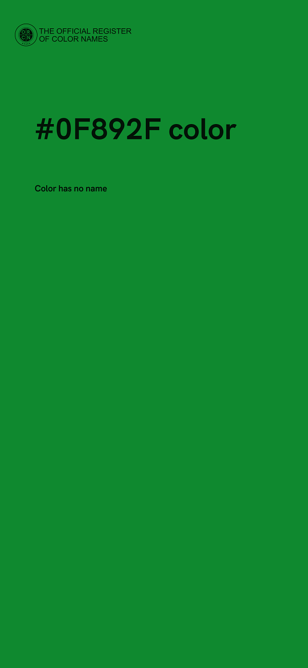 #0F892F color image