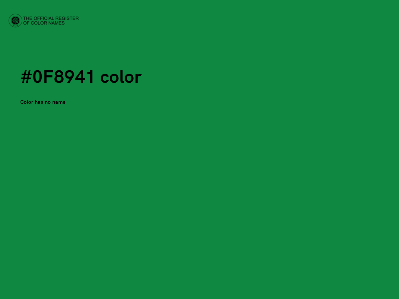 #0F8941 color image