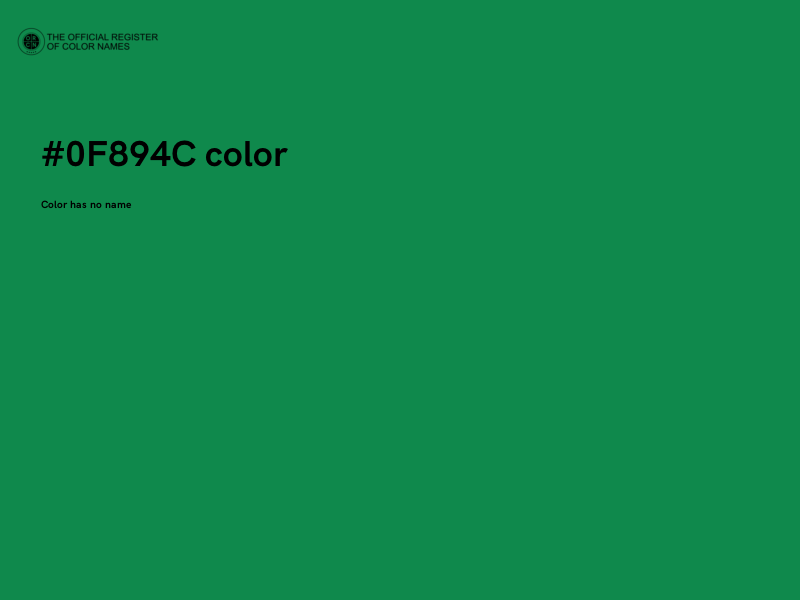 #0F894C color image