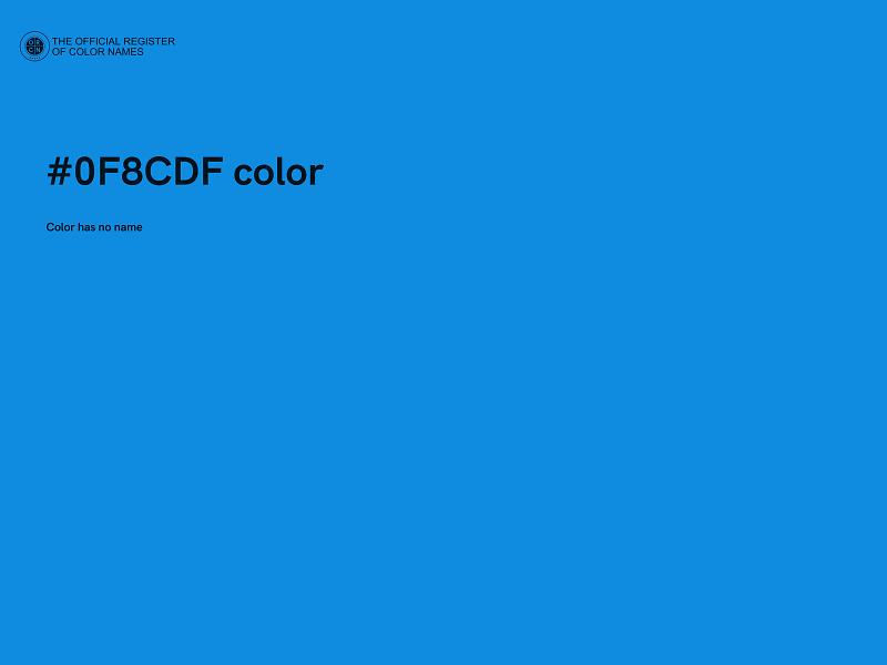 #0F8CDF color image