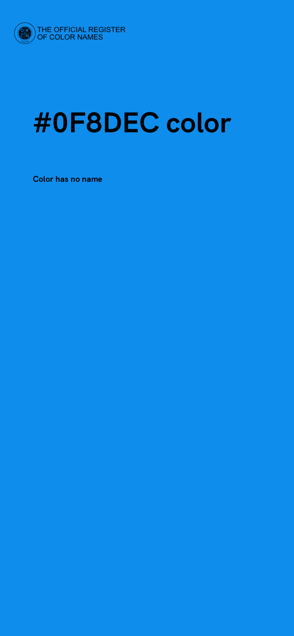 #0F8DEC color image