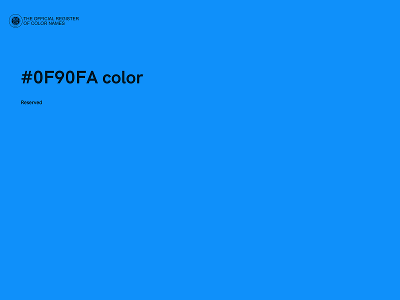 #0F90FA color image