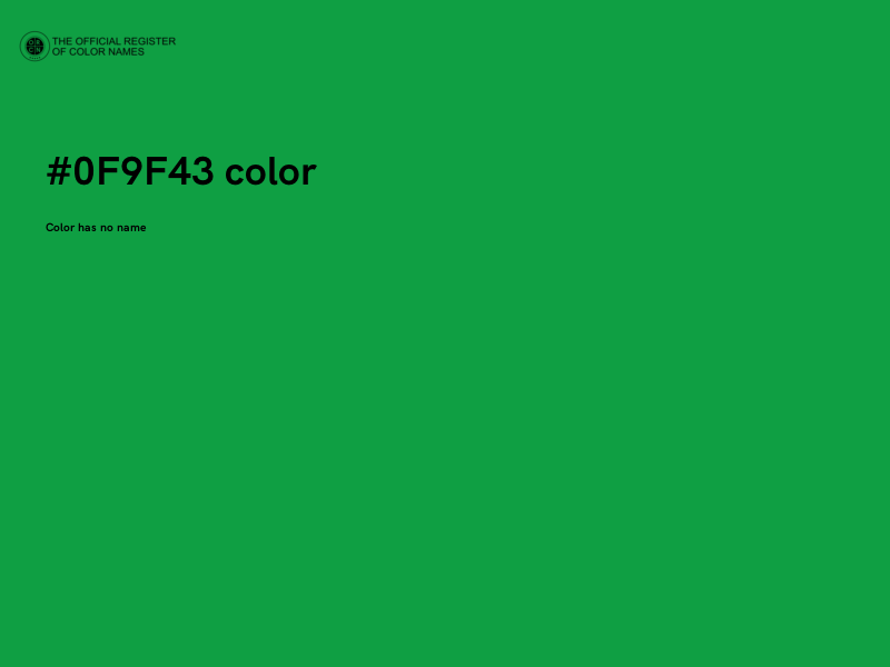 #0F9F43 color image