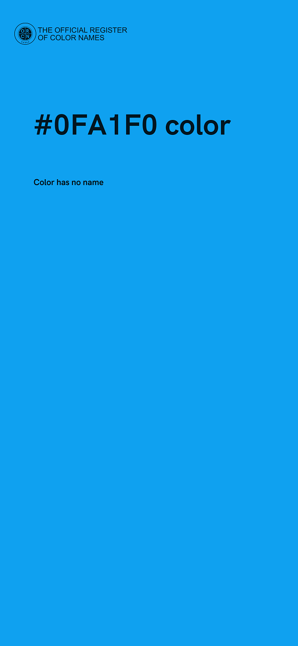 #0FA1F0 color image