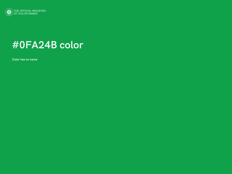 #0FA24B color image