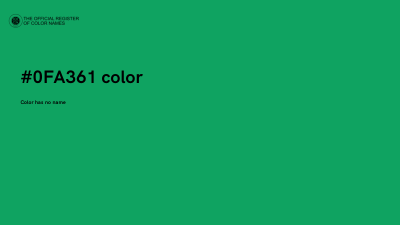 #0FA361 color image