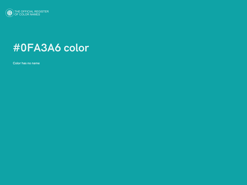 #0FA3A6 color image