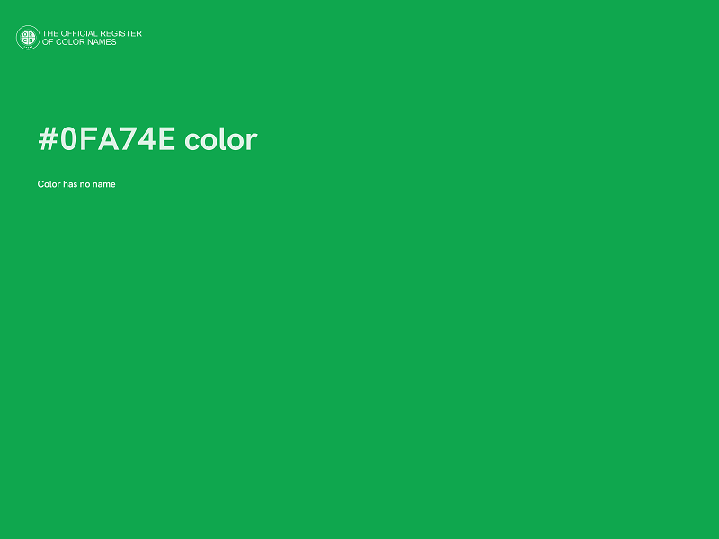 #0FA74E color image