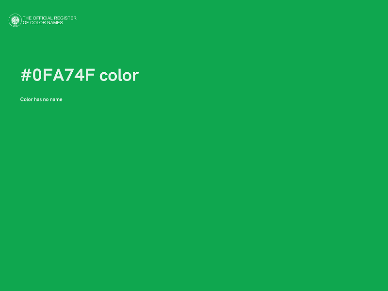 #0FA74F color image