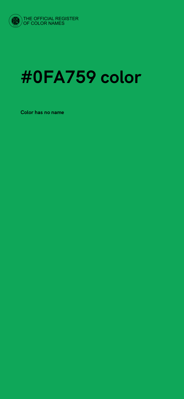 #0FA759 color image