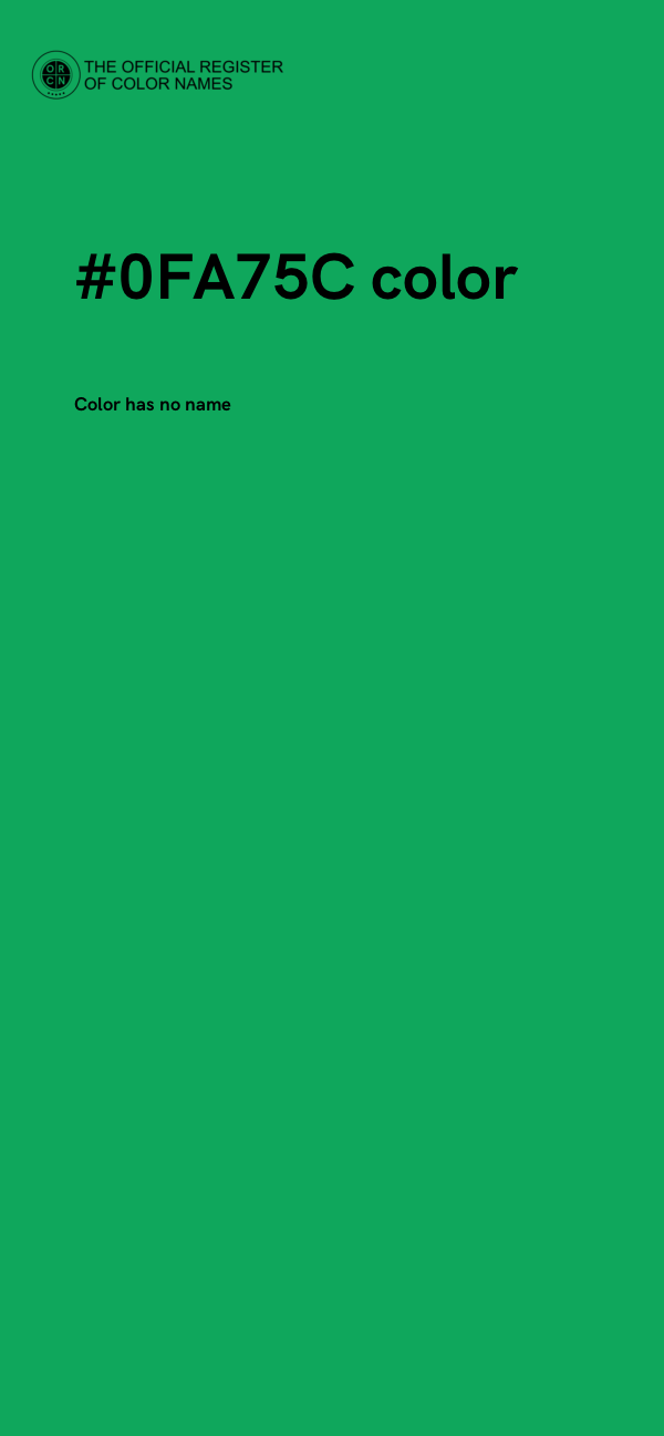 #0FA75C color image