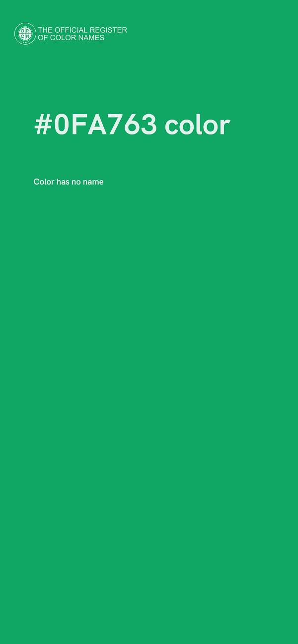 #0FA763 color image