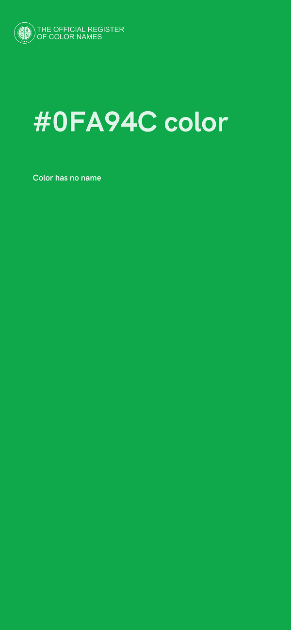 #0FA94C color image