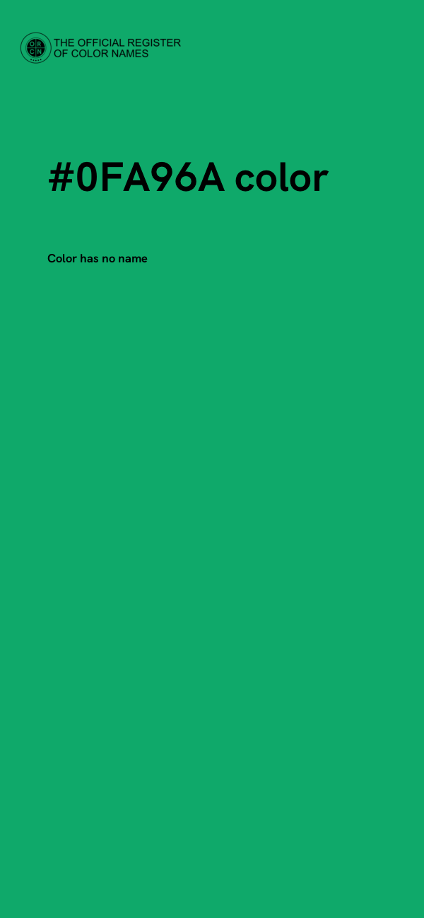 #0FA96A color image