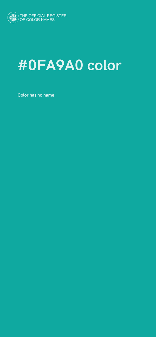#0FA9A0 color image