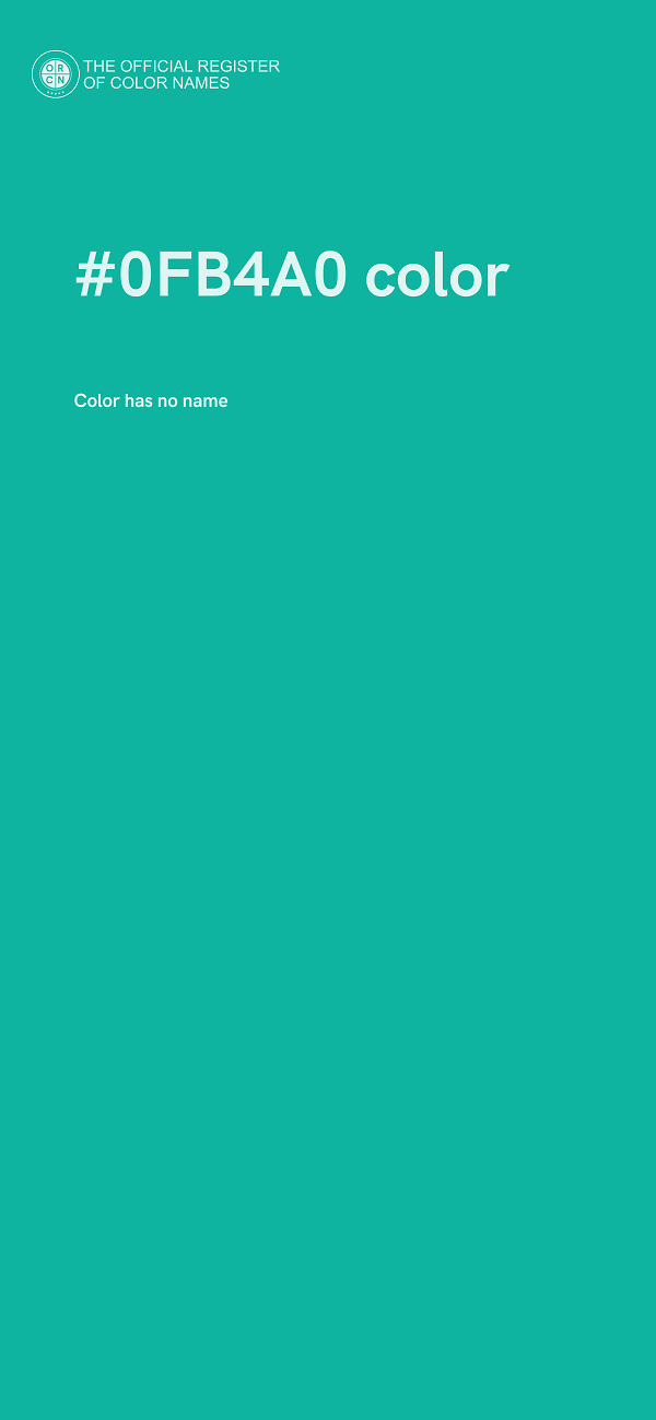#0FB4A0 color image
