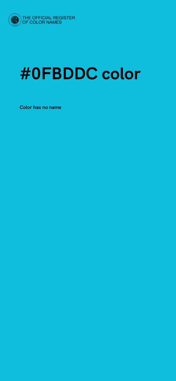 #0FBDDC color image