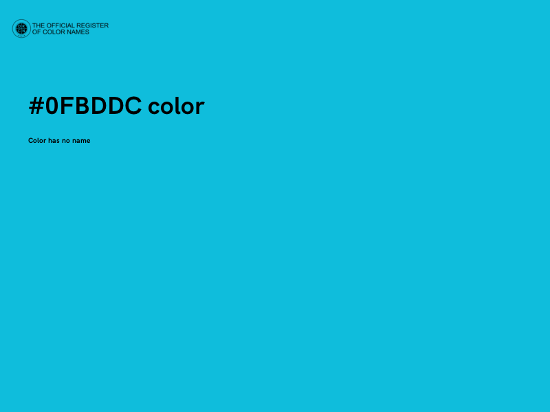 #0FBDDC color image