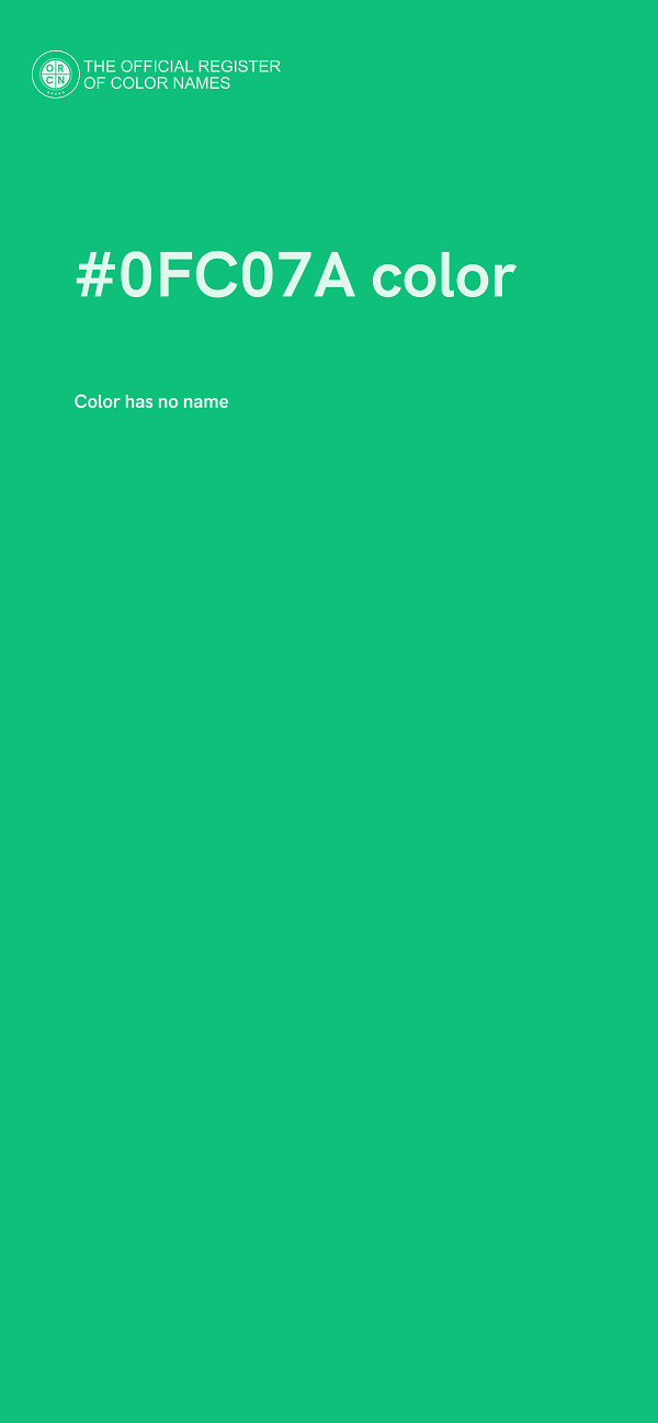 #0FC07A color image