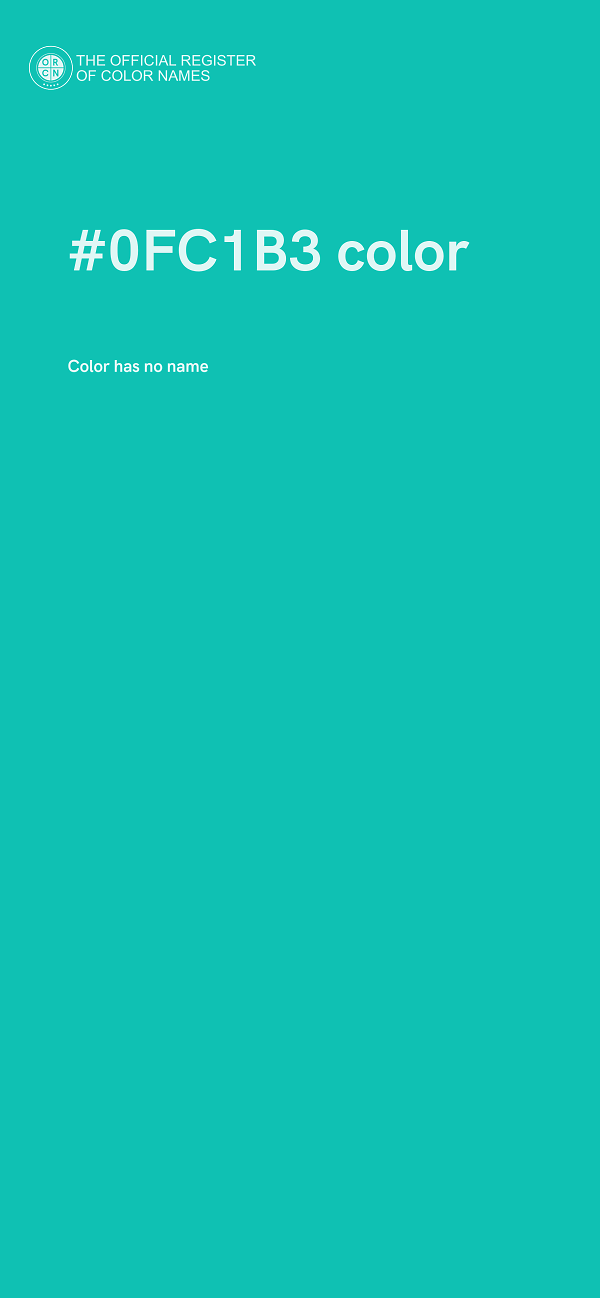 #0FC1B3 color image