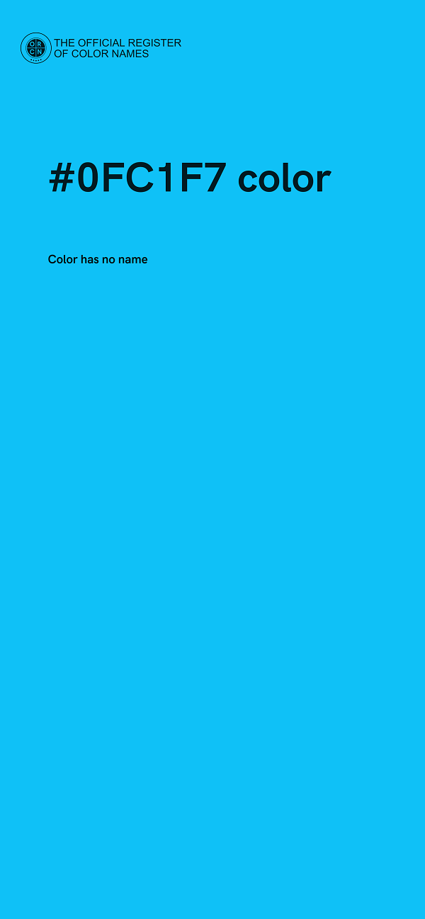 #0FC1F7 color image