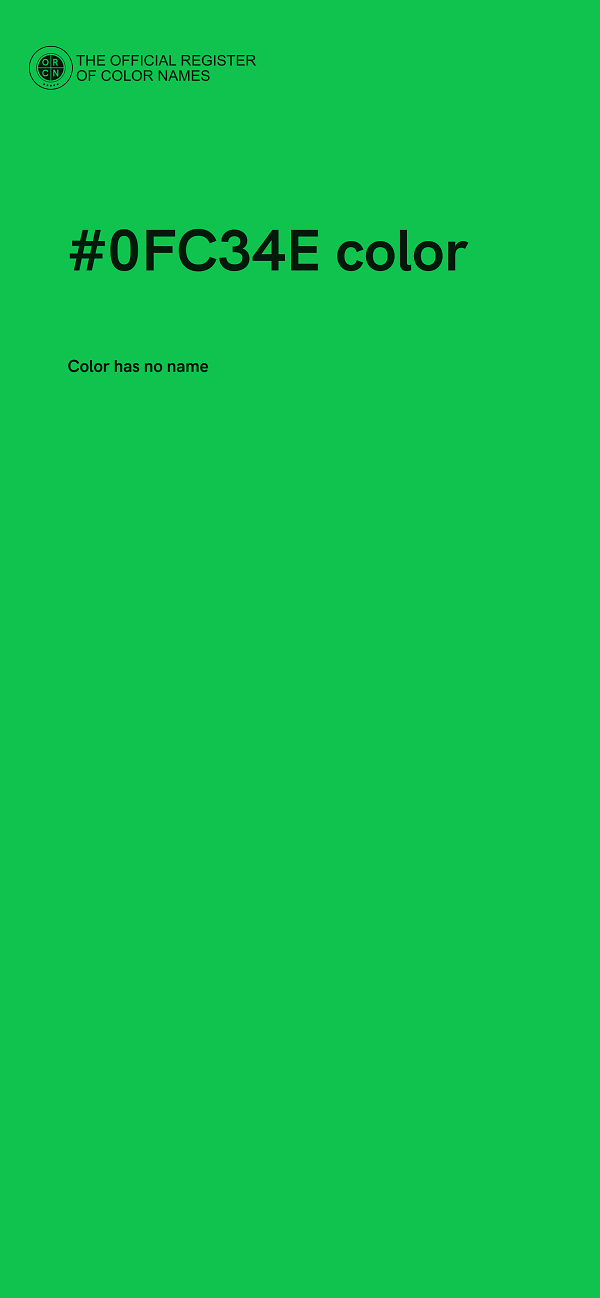 #0FC34E color image