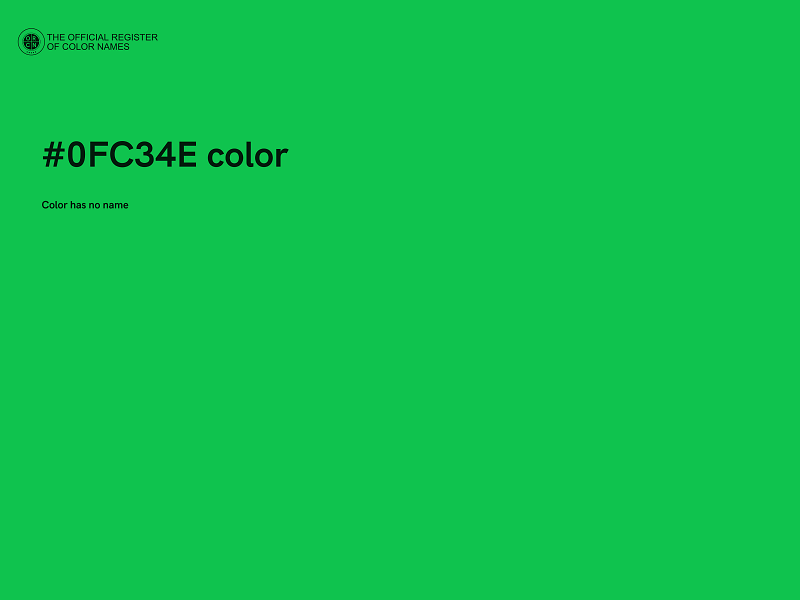 #0FC34E color image