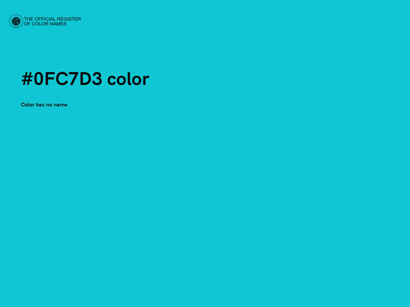 #0FC7D3 color image